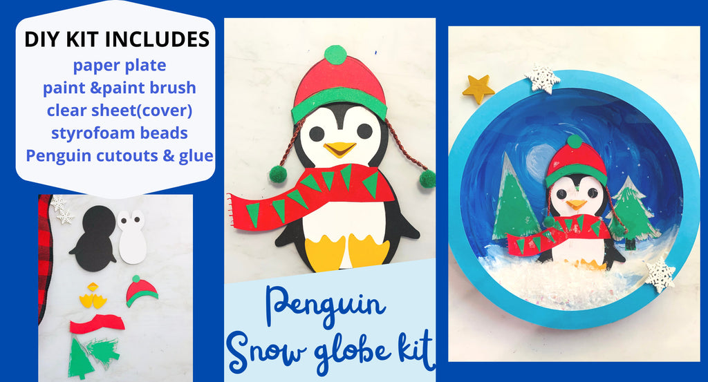 Snow Globe DIY Kit|  Christmas gift| DIY Activity Kit| holiday gift for kids - holiday crafts - Christmas craft kits for kids
