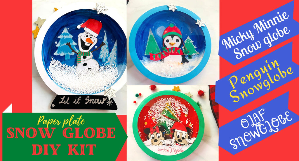 SET of 2 Snow Globe DIY Kit| BUNDLE of 2| winter craft for kids| Christmas gift| Diy Activity Kit| Christmas craft for kids