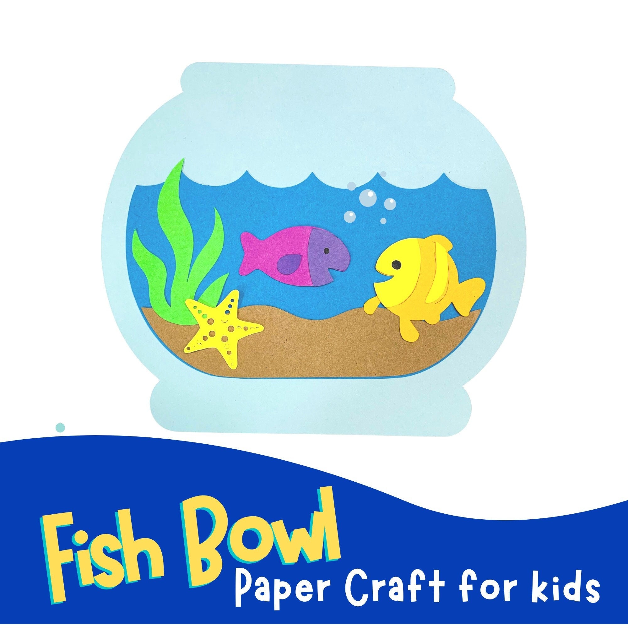 Fish Bowl Craft Kit| Paper Crafts KIT| Preschool Craft/Aquarium preschool craft/Valentine paper craft