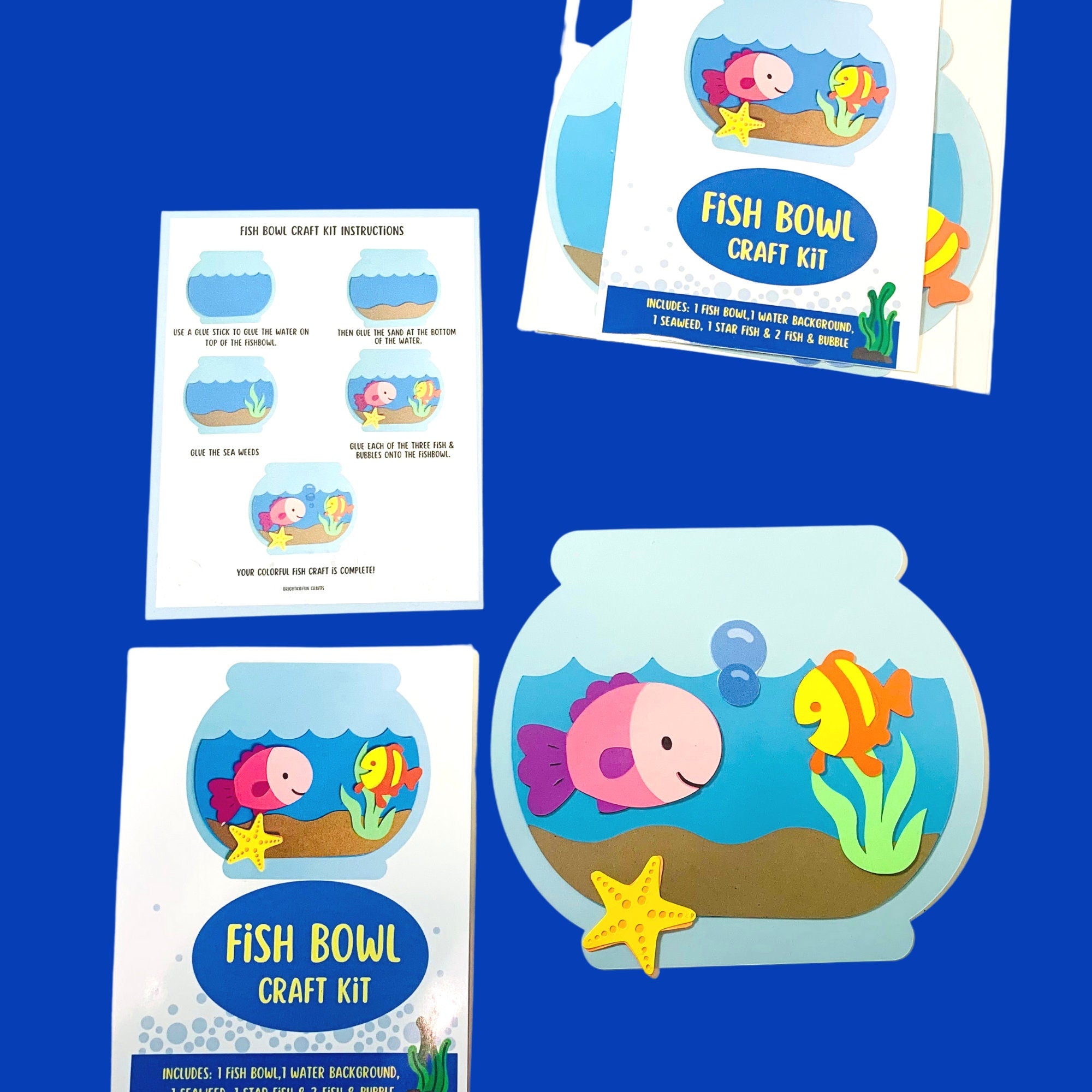 Fish Bowl Craft Kit| Paper Crafts KIT| Preschool Craft/Aquarium preschool craft/Valentine paper craft