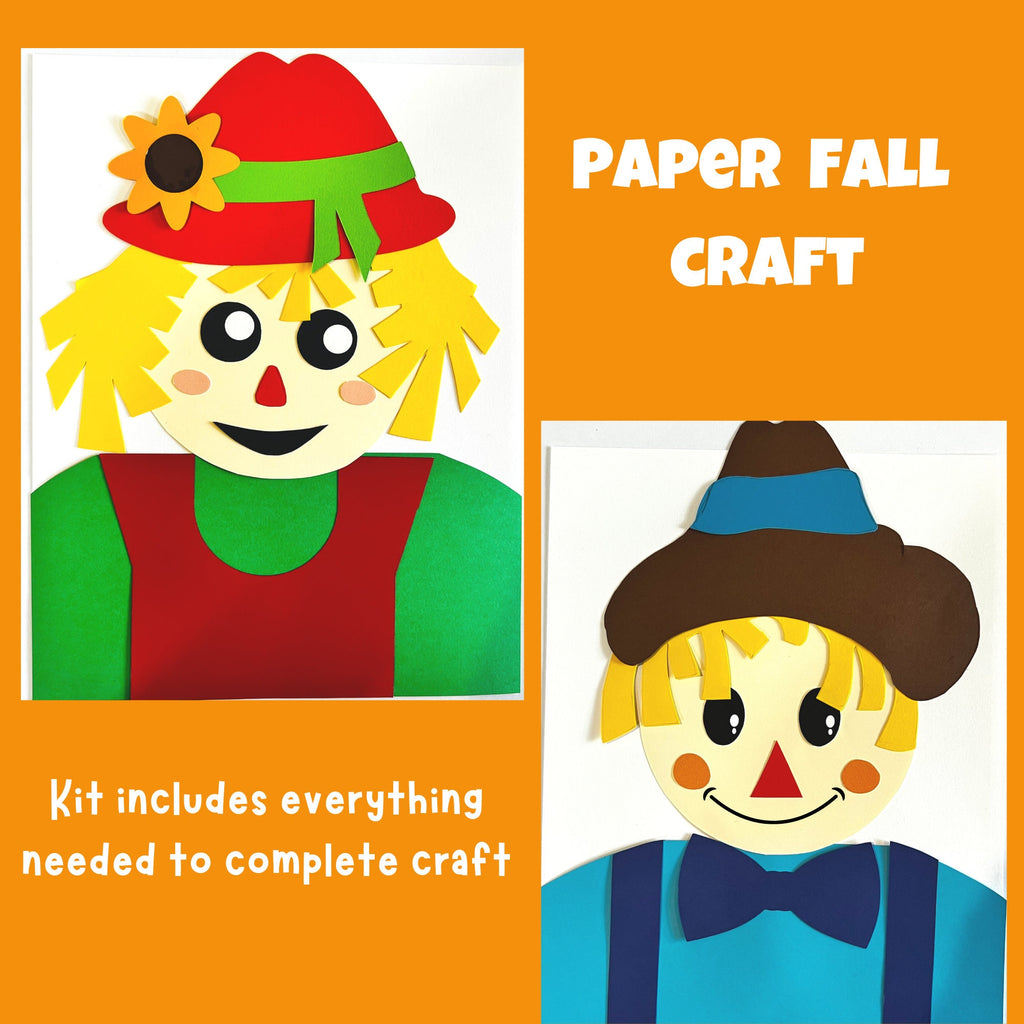 Scarecrow Paper Craft for Kids| fall crafts for kids|Thanksgiving craft| preschool crafts