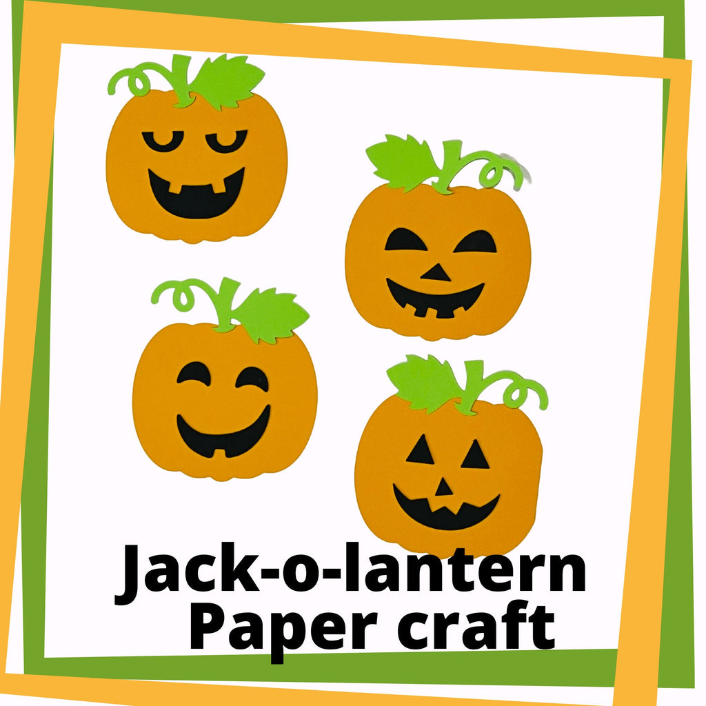 Jack-o-lantern craft Paper craft| SET of 4 PUMPKIN| Toddler craft| Kids craft| Preschool Craft | DIY kids craft| Fall activities for Kids
