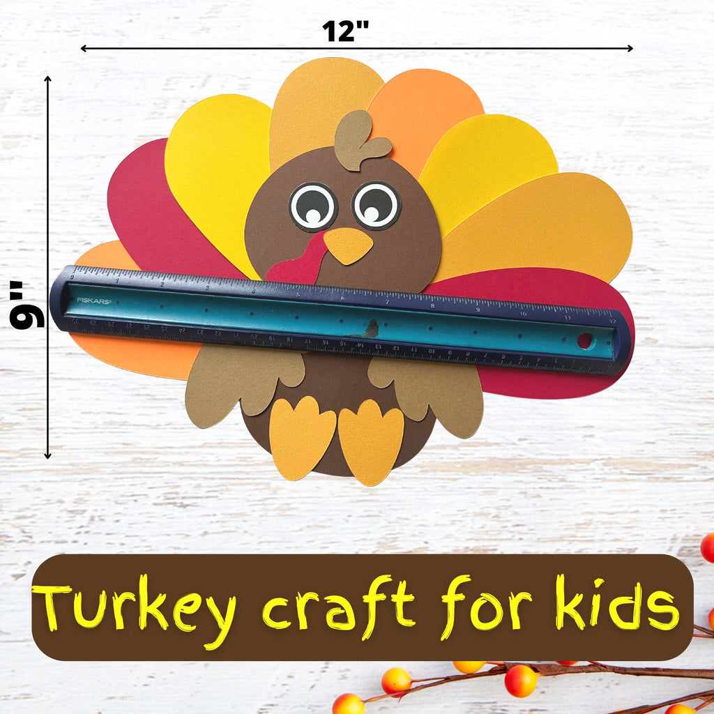 Thanksgiving Turkey Paper Craft Kits for Kids|Thanksgiving Kid's Turkey Toddler Craft| Build a Turkey craft