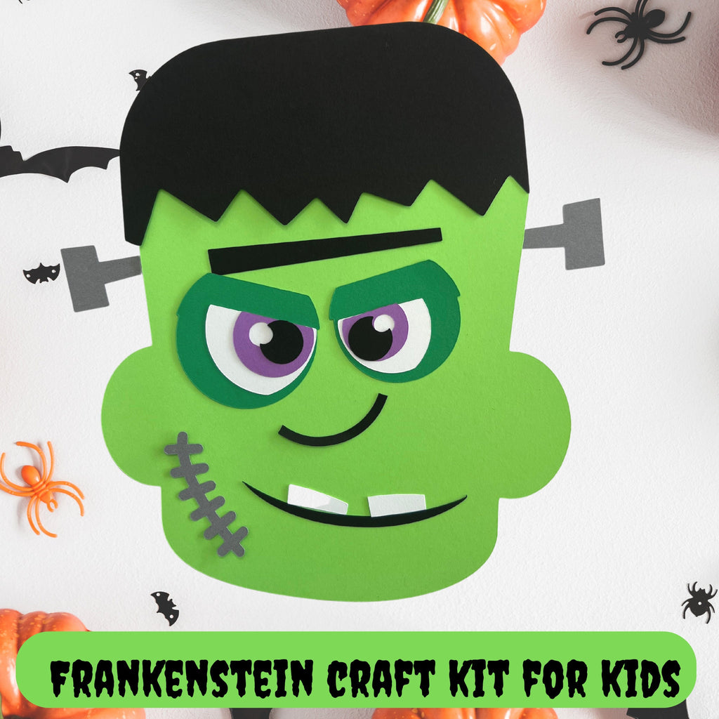 FRANKENSTEIN & WITCH Paper craft  kit for kids| Halloween Paper craft |Preschool Craft  kids  kit| Fall Craft Kit