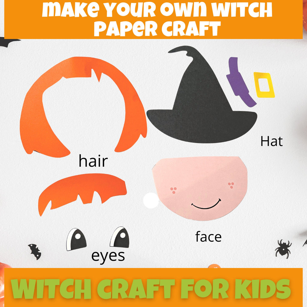 HALLOWEEN Paper Witch Craft| Halloween craft| Fall craft ideas| Halloween activity for kids|Preschool craft|Kids DIY kit