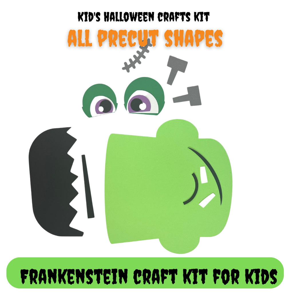 FRANKENSTEIN & WITCH Paper craft  kit for kids| Halloween Paper craft |Preschool Craft  kids  kit| Fall Craft Kit