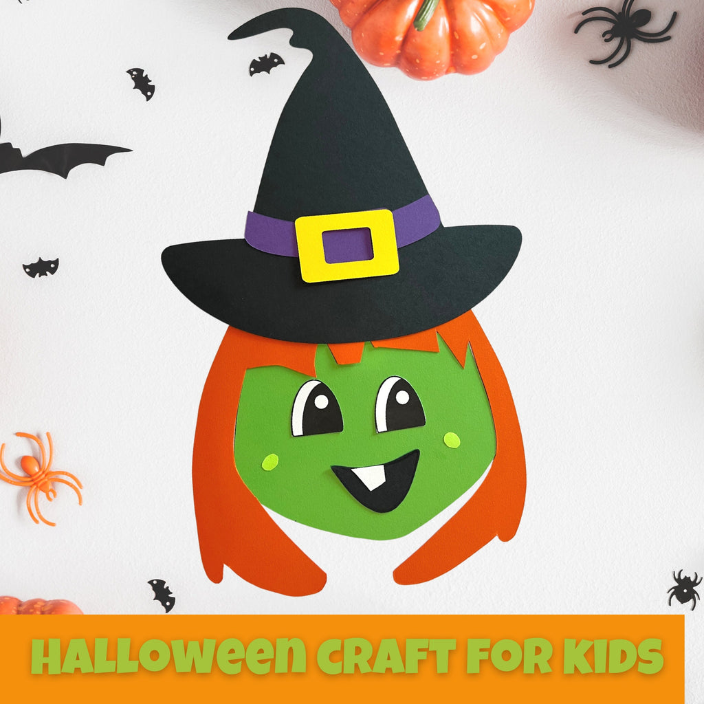 FRANKENSTEIN & WITCH Paper craft  kit for kids| Halloween Paper craft |Preschool Craft  kids  kit| Fall Craft Kit