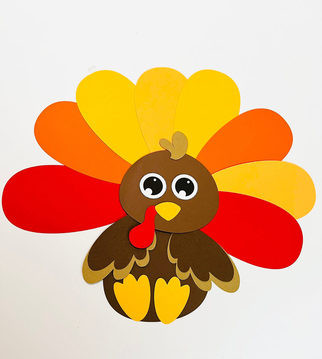 Thanksgiving Turkey Paper Craft Kits for Kids|Thanksgiving Kid's Turkey Toddler Craft| Build a Turkey craft