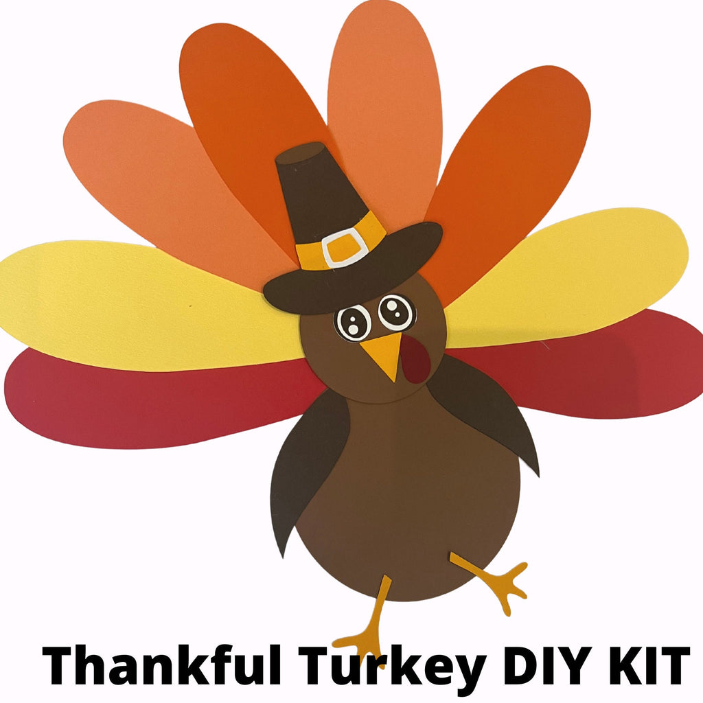 Turkey Paper craft kit| Thanksgiving craft activity|  DIY kids craft| Fall craft kids|Turkey craft for kids| Thankful turkey|Build a Turkey