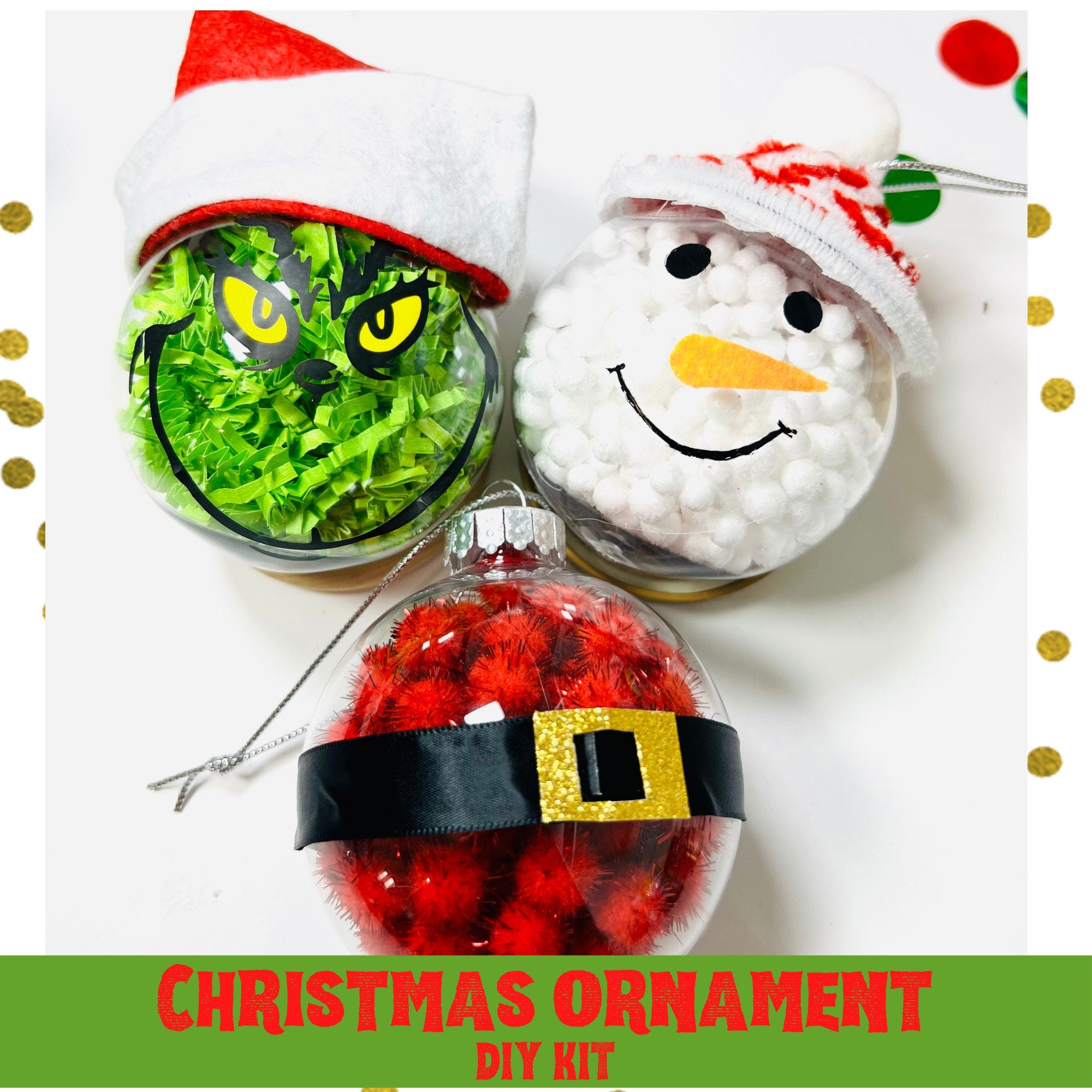 Holiday Ornament Kit|  DIY Christmas Ornaments| Christmas Ornament DIY KIT