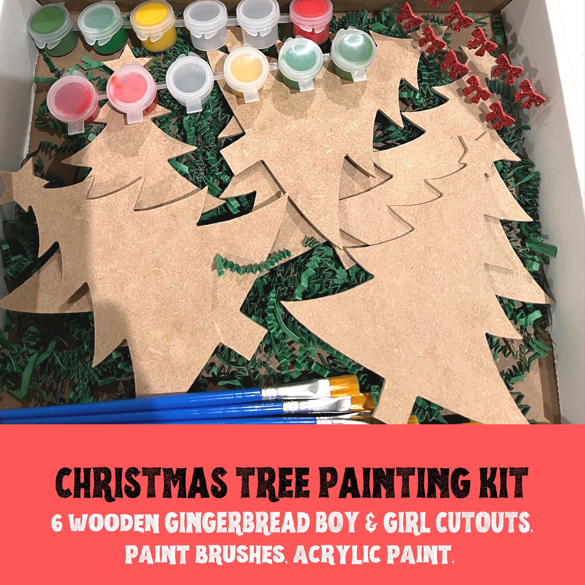 Holiday Painting Kit. Christmas  Painting Set, Christmas Crafts. DIY CHRISTMAS ORNAMENTS