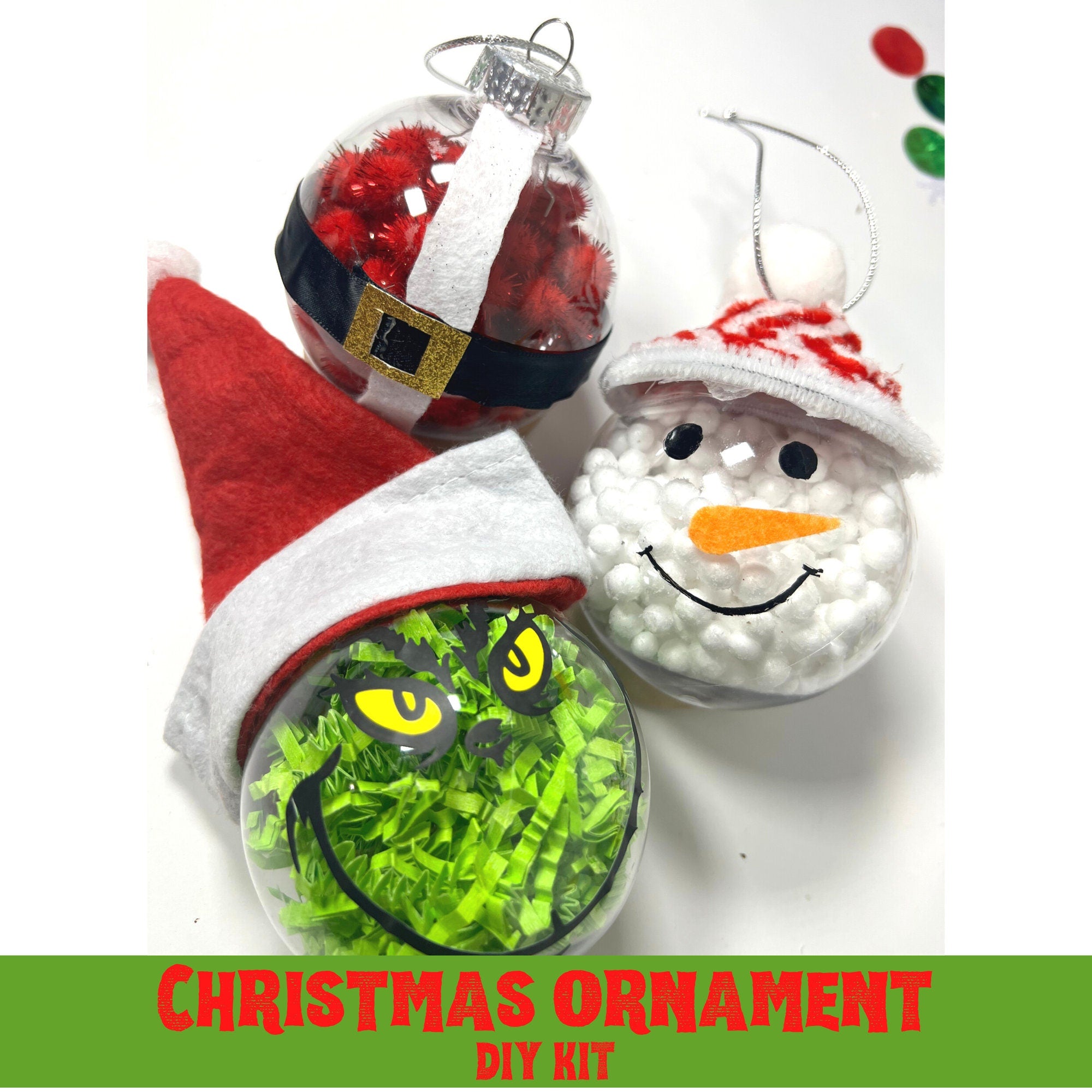 Holiday Ornament Kit|  DIY Christmas Ornaments| Christmas Ornament DIY KIT