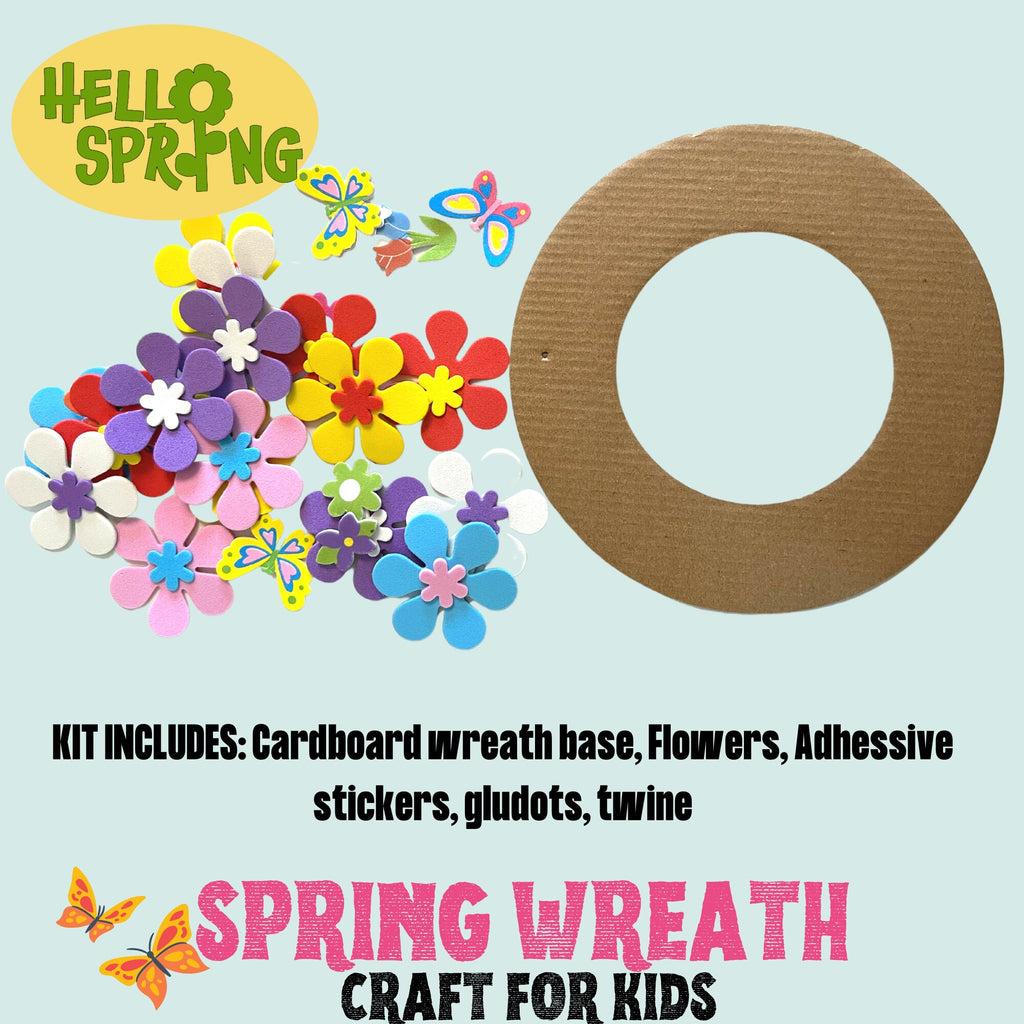SPRING WREATH Kids Craft Kit,Wreath Craft Kit| Spring craft