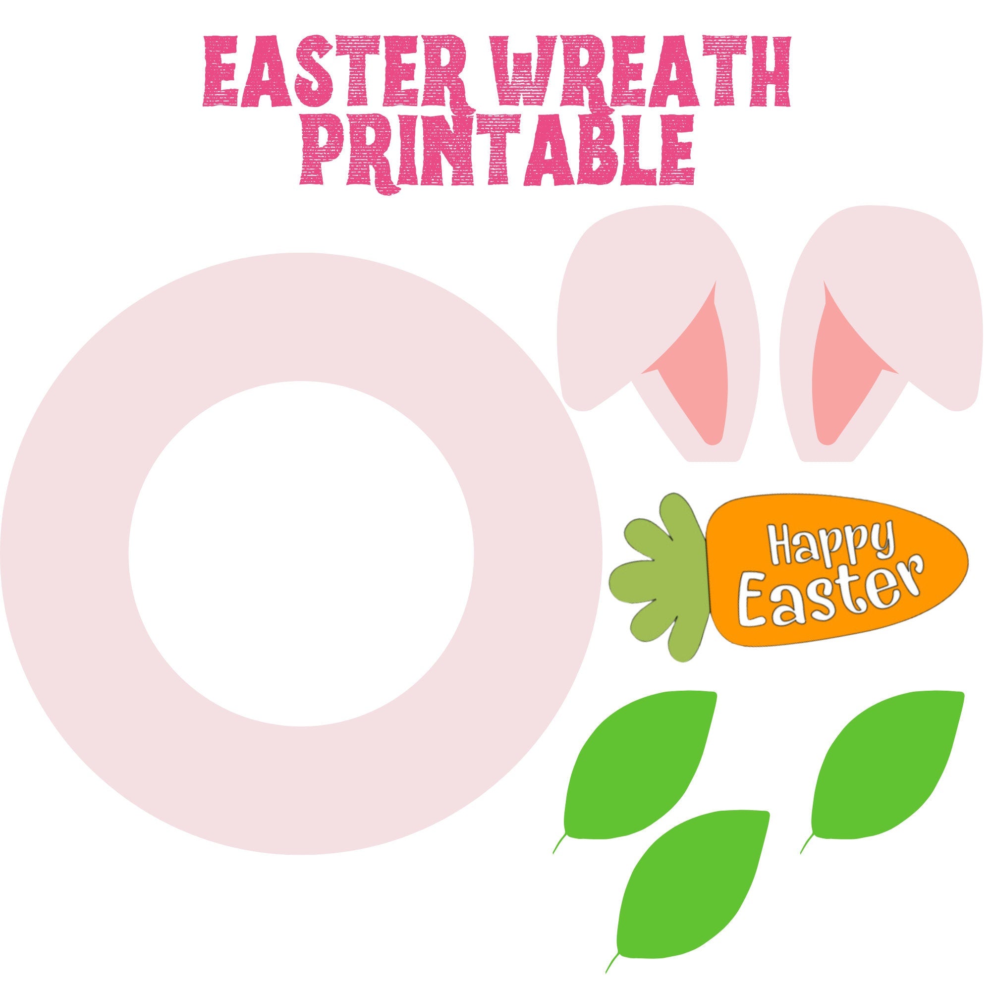 EASTER WREATH PRINTABLE