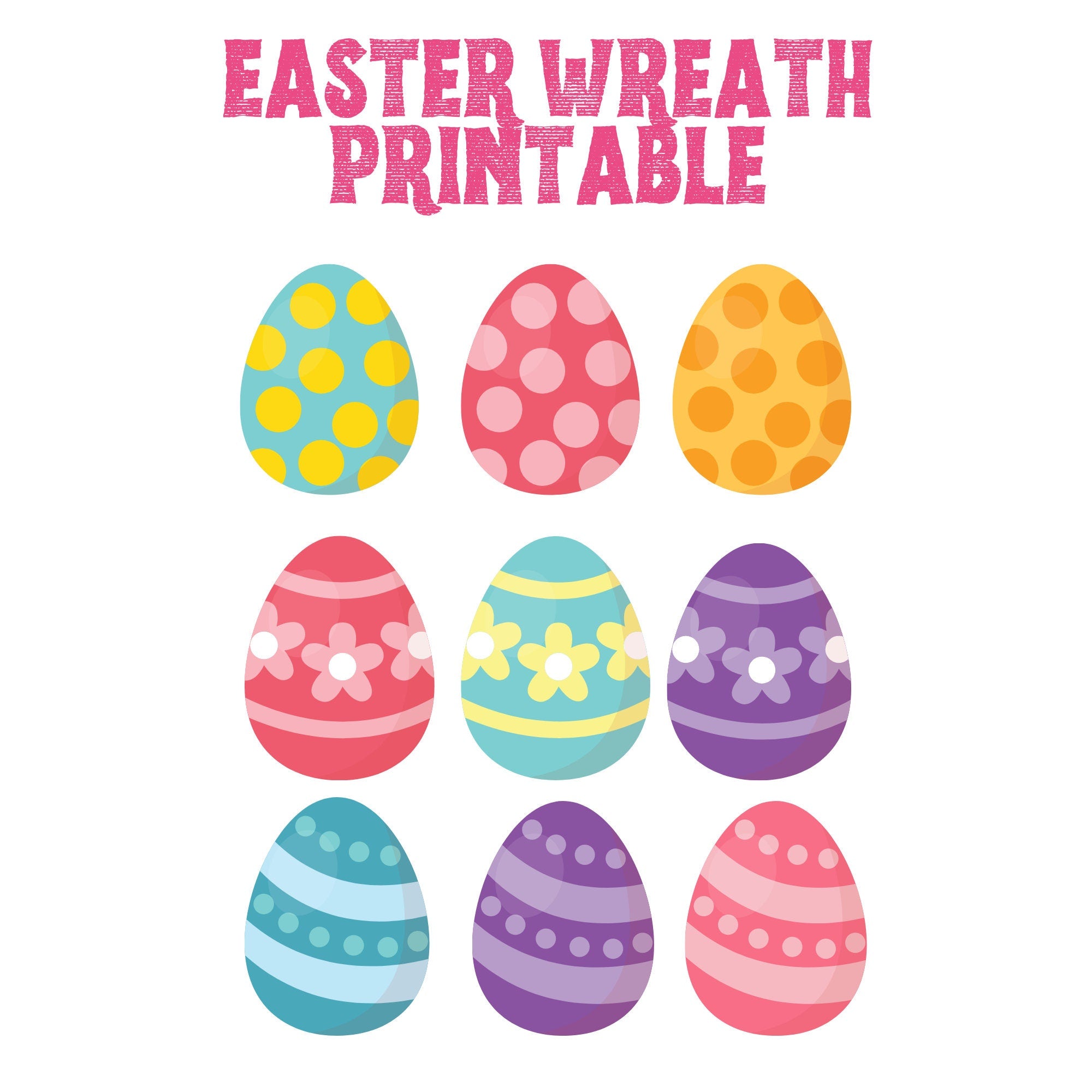 EASTER WREATH PRINTABLE