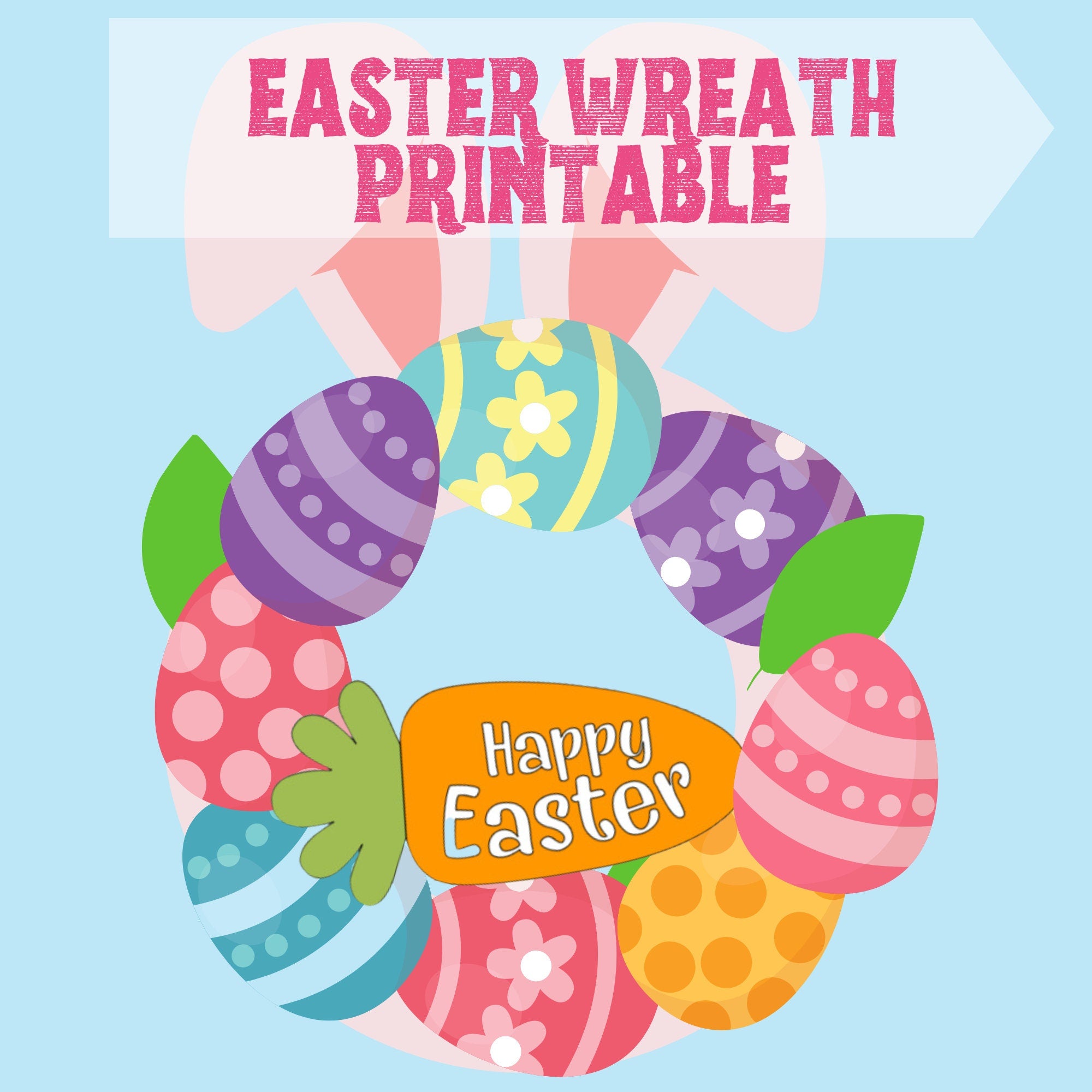 EASTER WREATH PRINTABLE