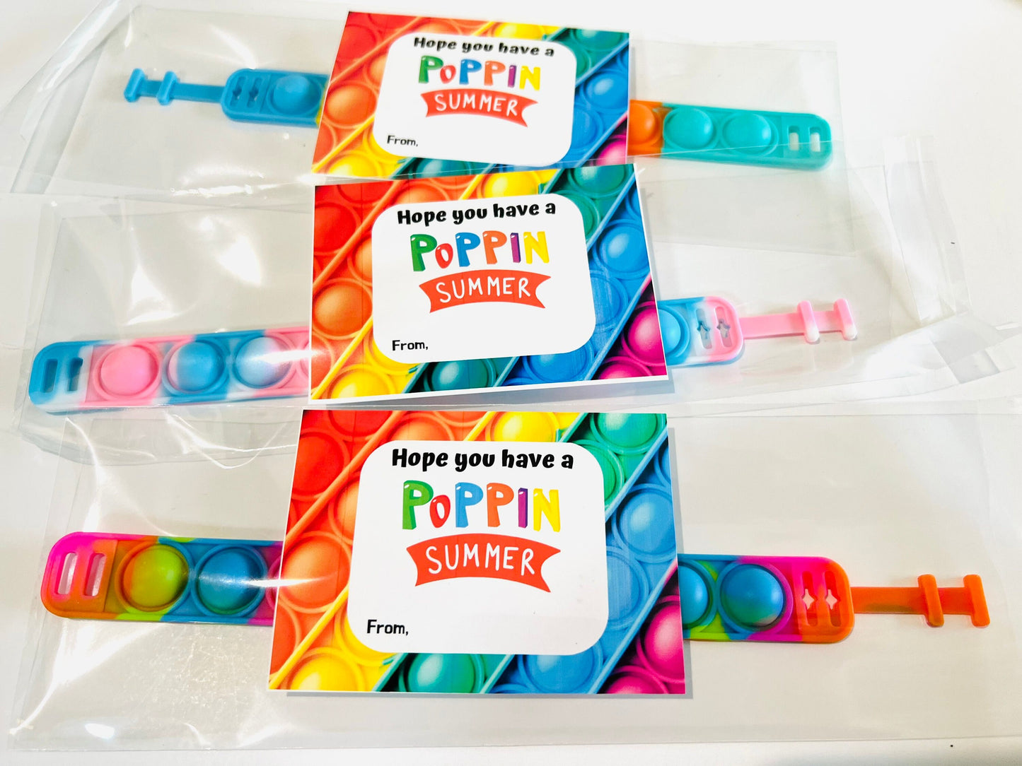 End of School Classroom Gifts| Pop it Bracelet Classroom gifts| End oF School Student gifts| Summer Party gifts