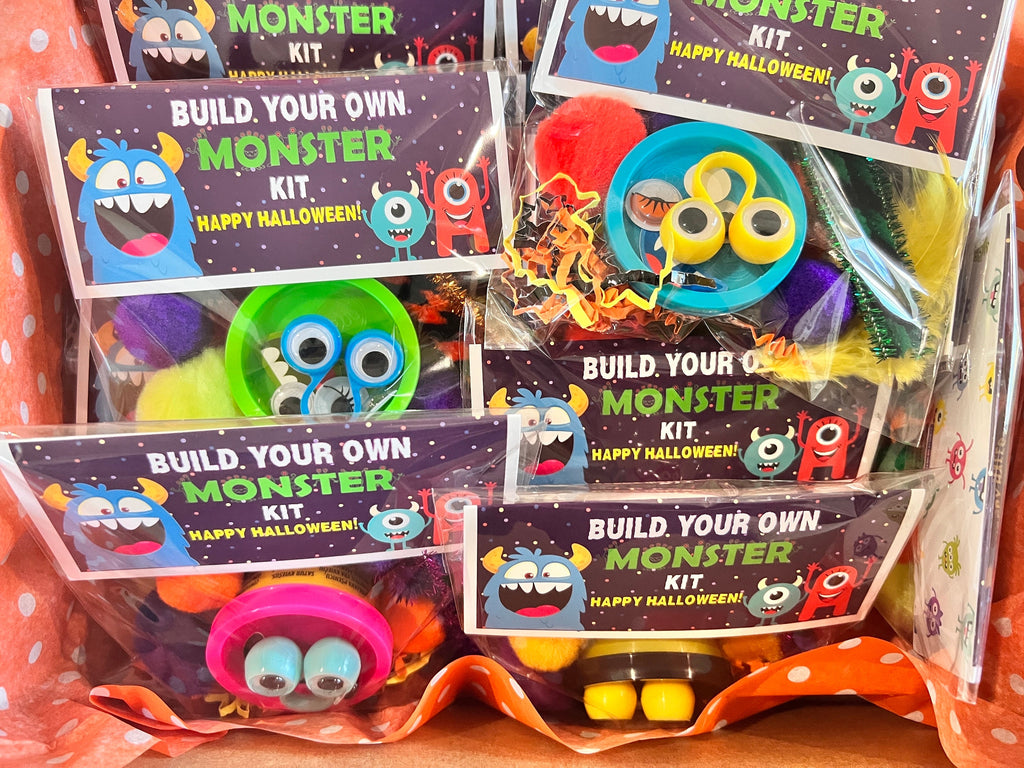 Halloween MONSTER Kit| Build Your Own Monster| Halloween Classroom Treat Favor