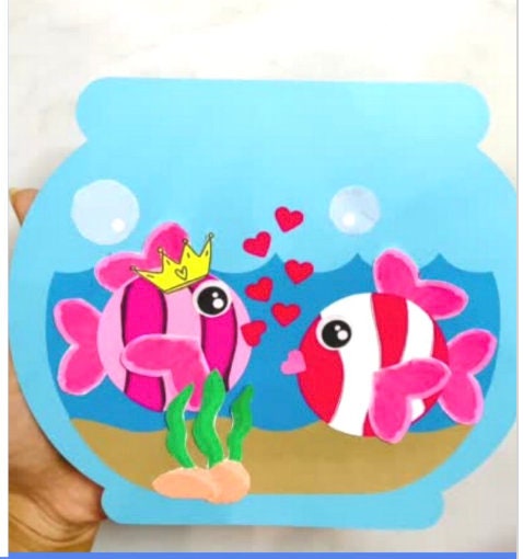 Fish Bowl Craft Kit| Paper Crafts KIT| Preschool Craft/Aquarium preschool craft/Valentine paper craft