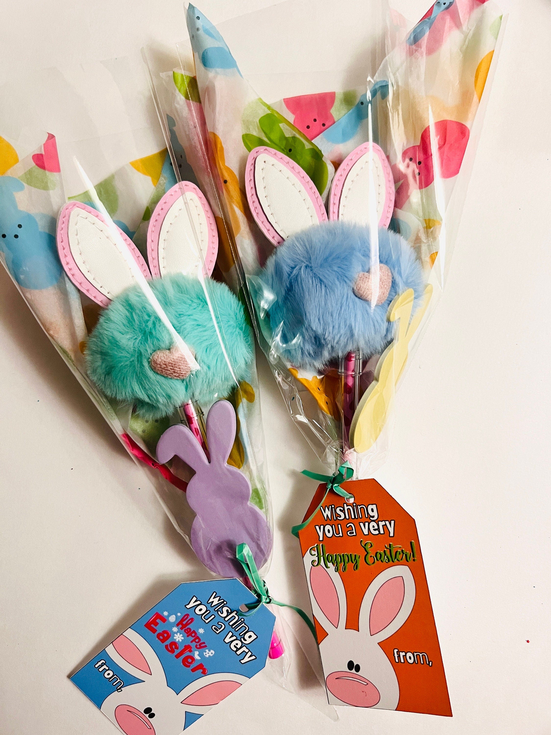 Easter Puff Pens & Sticky Note Set|Easter Basket Stuffers| Easter Basket Fillers| Easter Favors