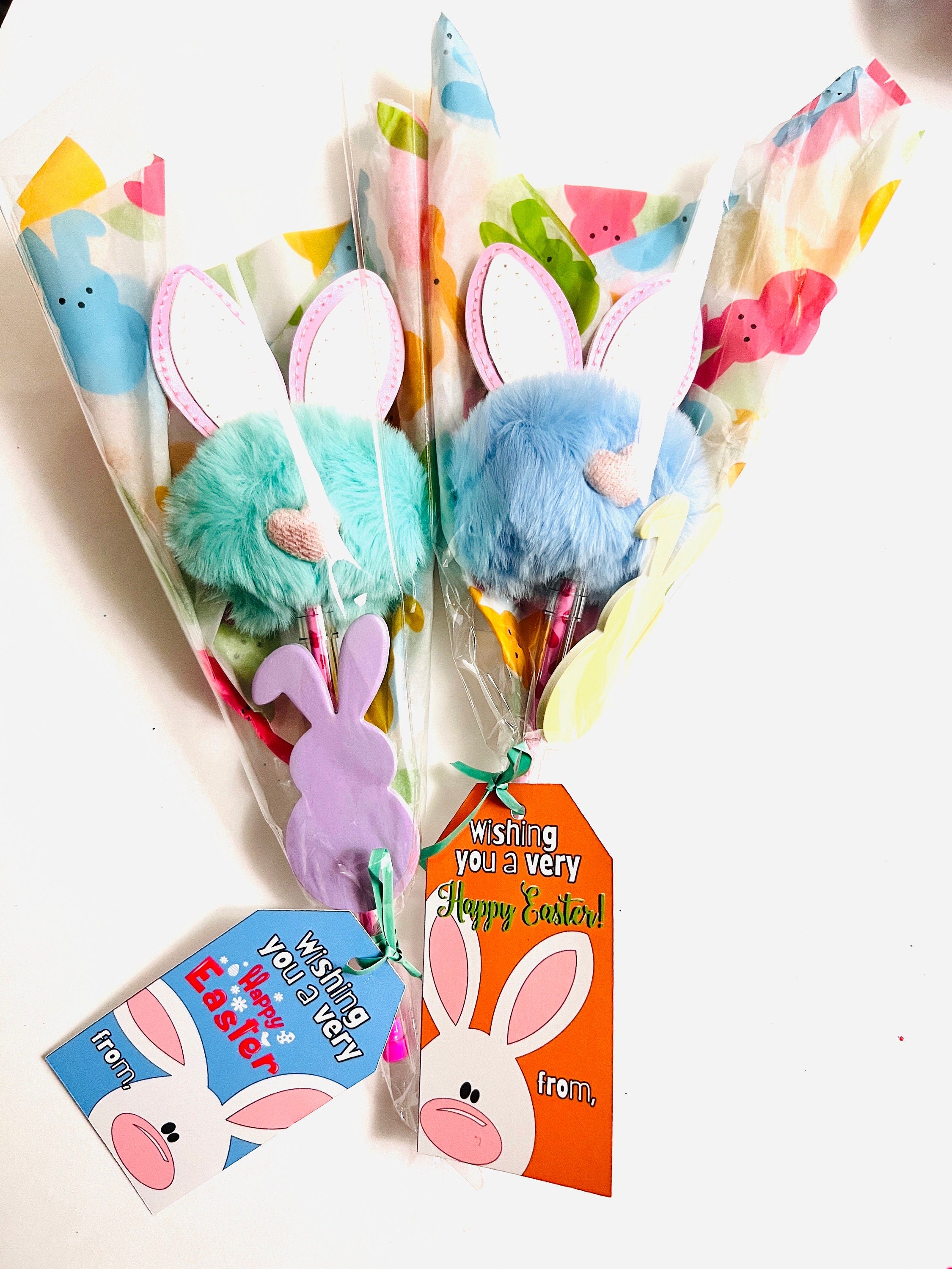 Easter Puff Pens & Sticky Note Set|Easter Basket Stuffers| Easter Basket Fillers| Easter Favors
