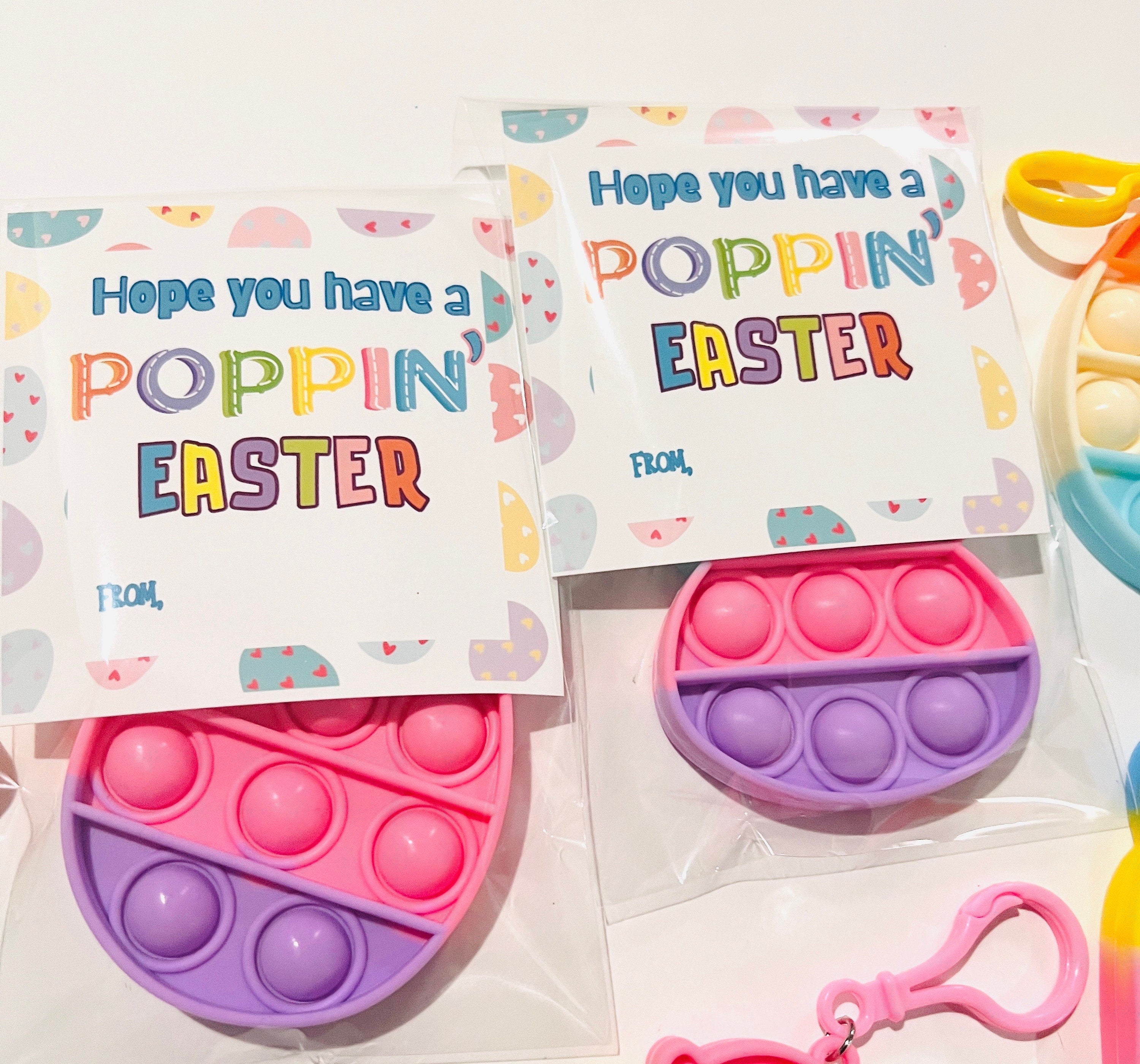 EASTER POP ITS Favors| Poppit Keychain Favors|Individually Packaged Pop It Easter Party Favors |Classroom Easter Party Treat s