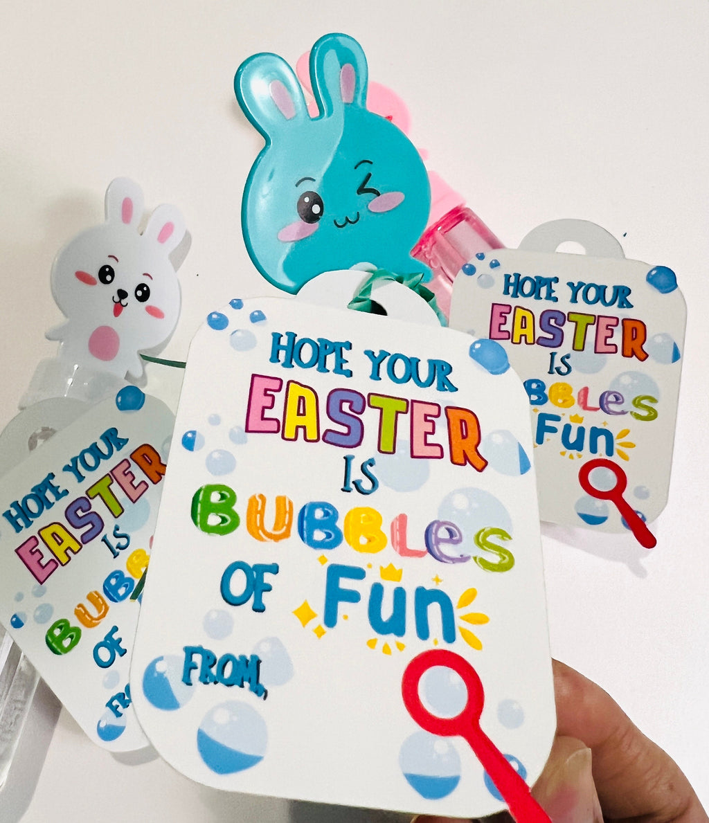 Easter Bubbles favors/  Easter Classroom Gifts/ Easter Basket Stuffers/ Kids Easter Gifts/ Kids Easter Party Favors/