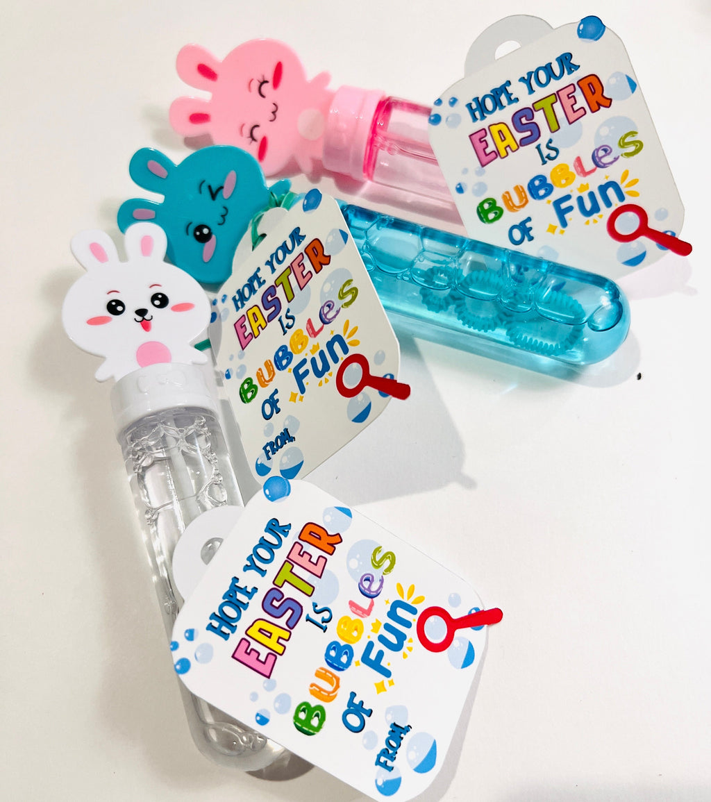 Easter Bubbles favors/  Easter Classroom Gifts/ Easter Basket Stuffers/ Kids Easter Gifts/ Kids Easter Party Favors/