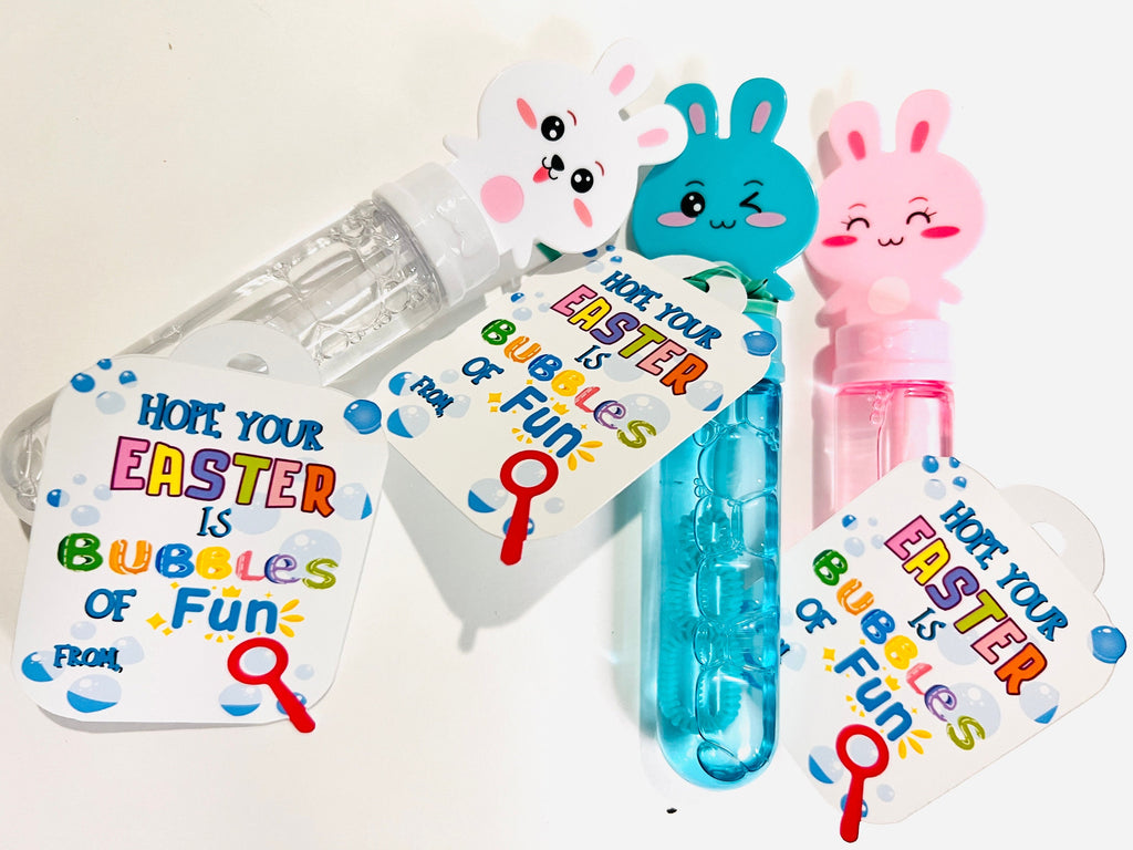 Easter Bubbles favors/  Easter Classroom Gifts/ Easter Basket Stuffers/ Kids Easter Gifts/ Kids Easter Party Favors/