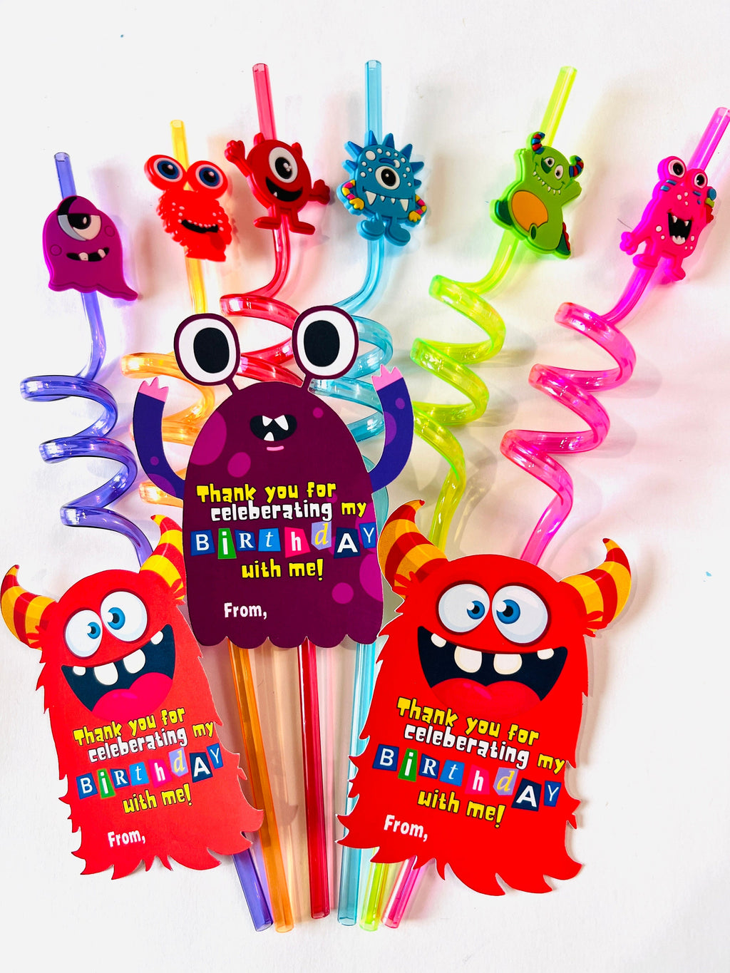 MONSTER STRAW GIFTS for Birthday Party Favor