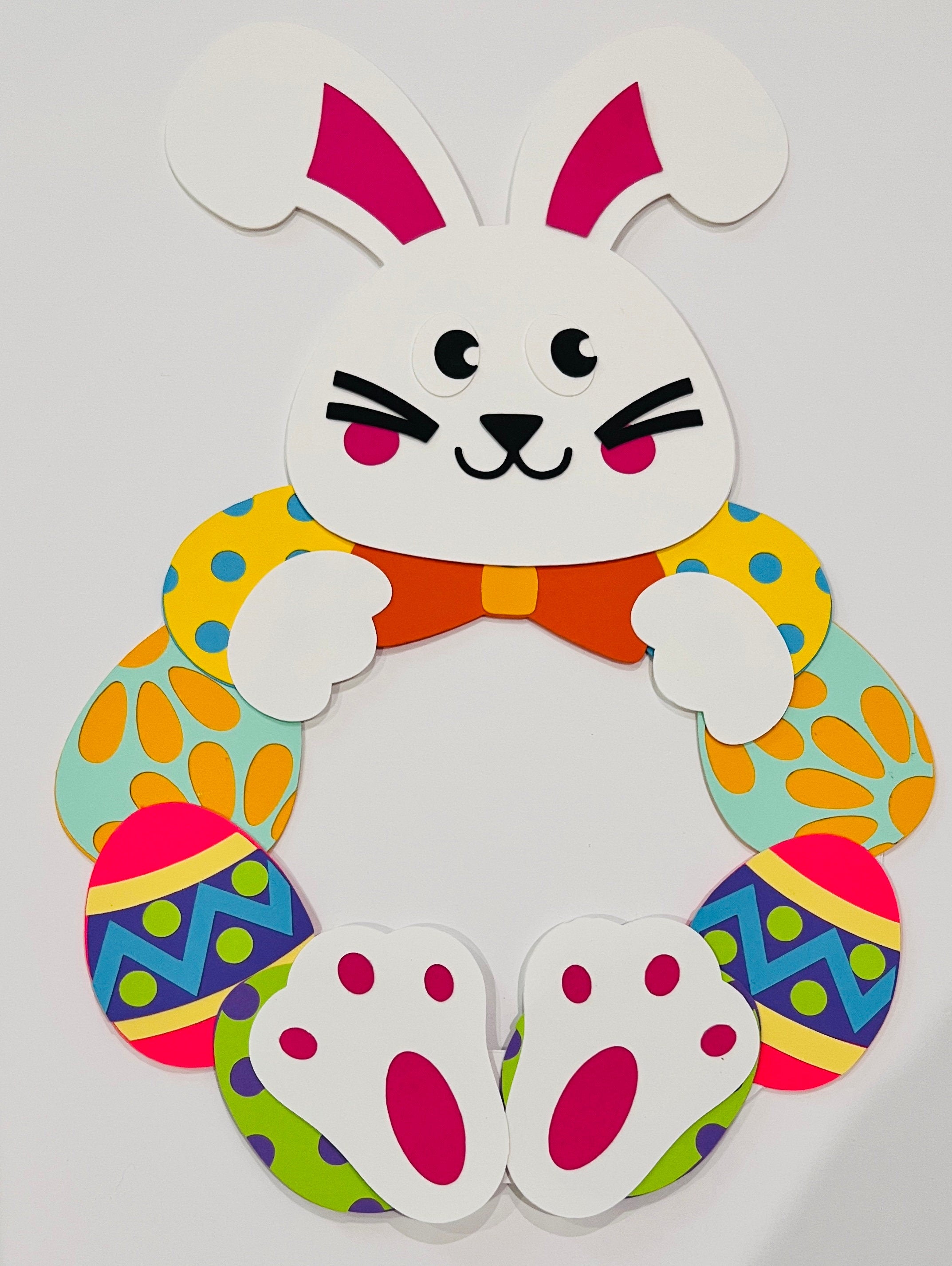 Easter Bunny Wreath Kit| Kids Paper Craft Kit