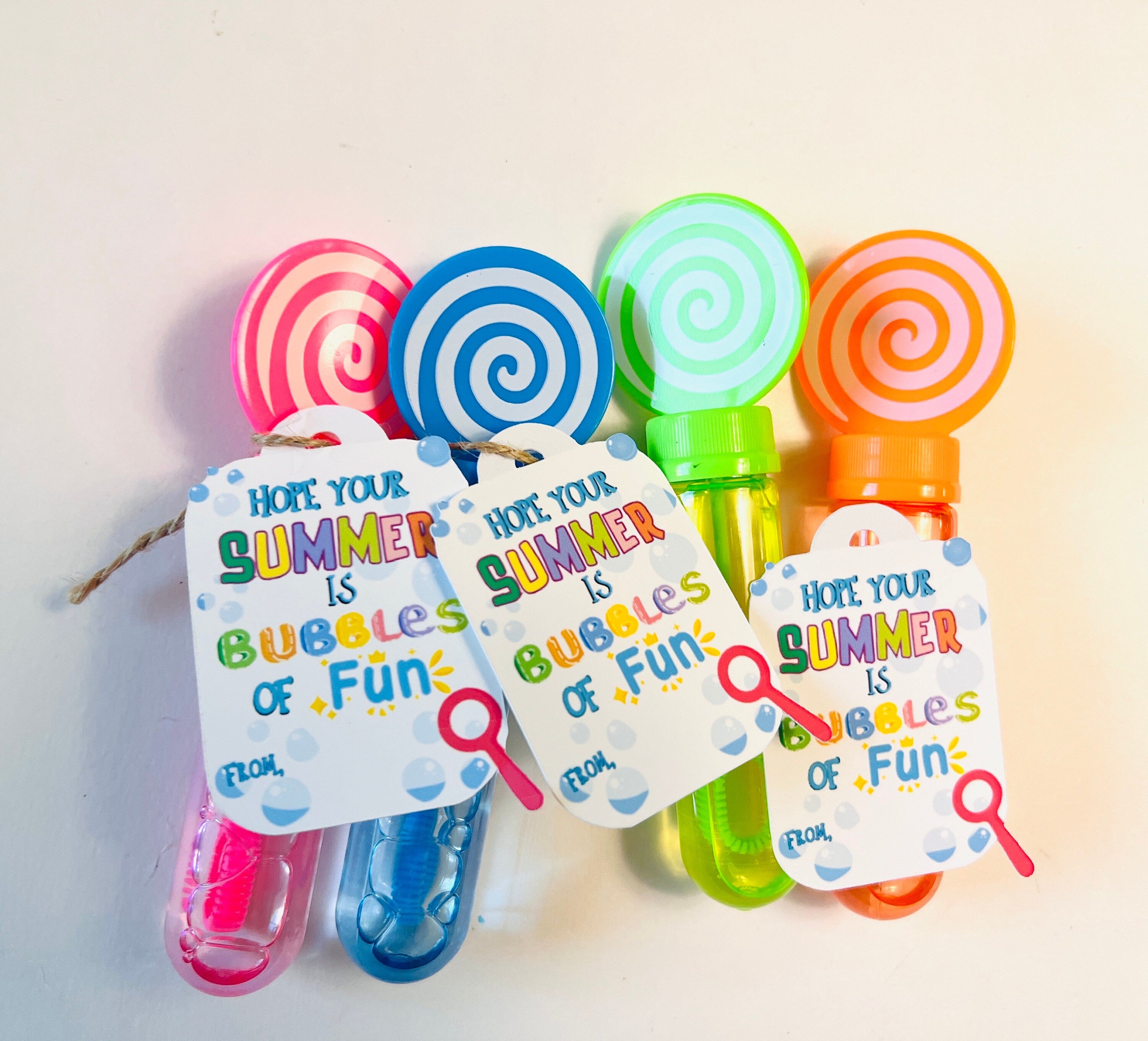 Summer End Of School Year Bubble favors| Last day of School Class gifts