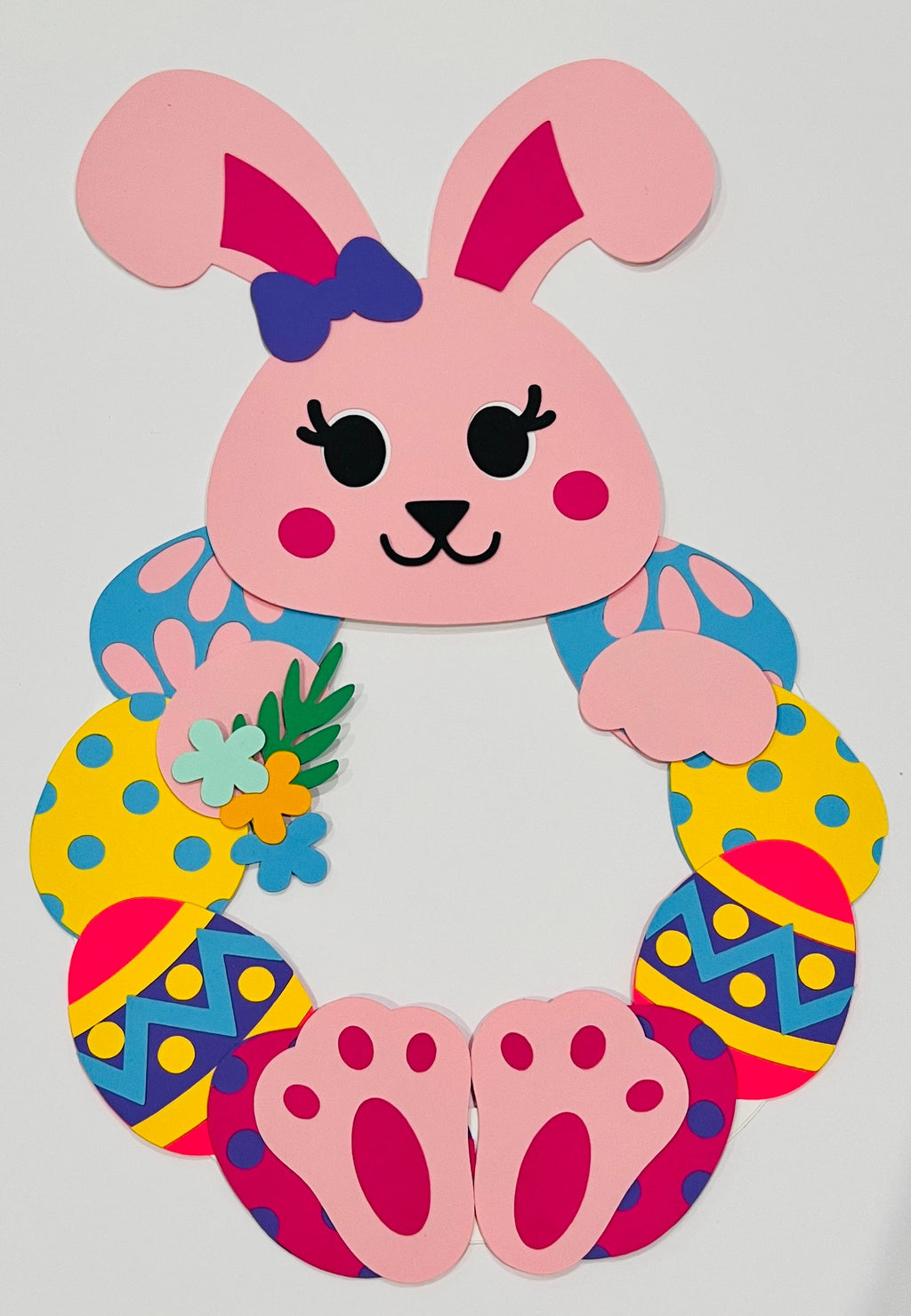 Easter Bunny Wreath Kit| Kids Paper Craft Kit