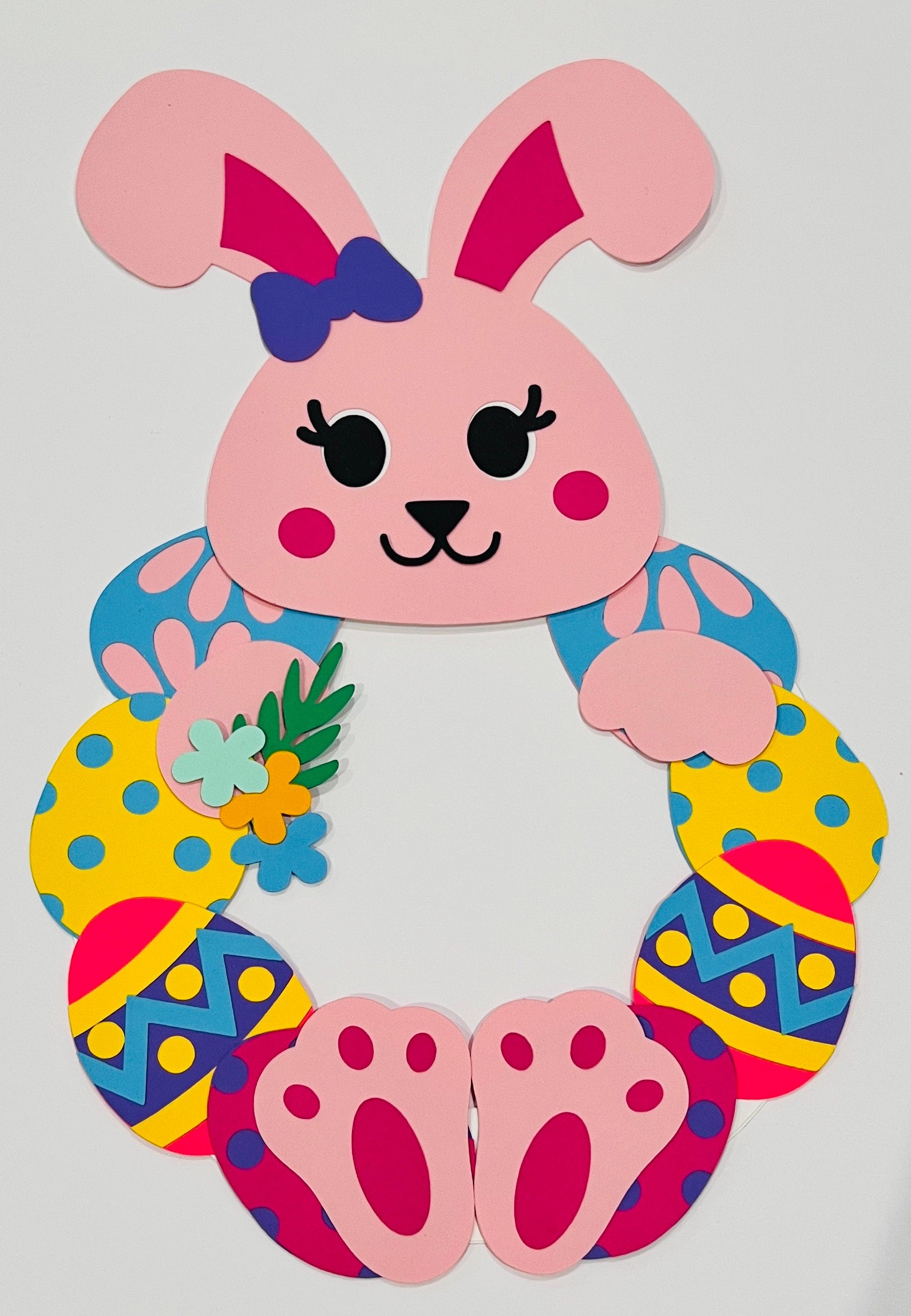 Easter Bunny Wreath Kit| Kids Paper Craft Kit