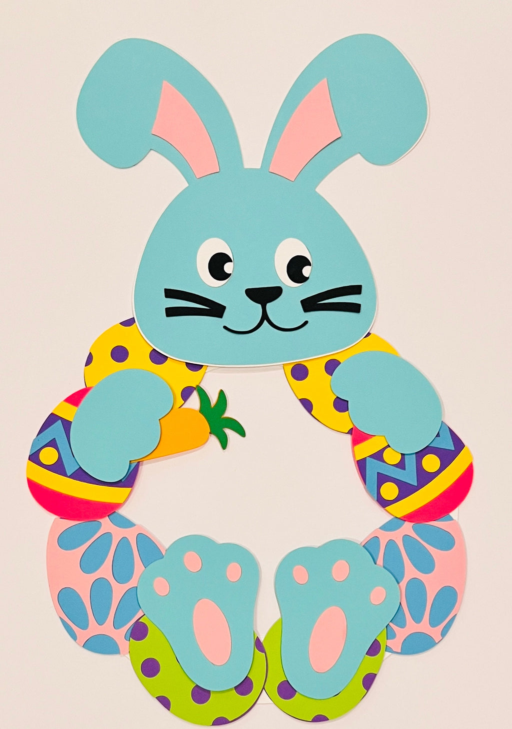 Easter Bunny Wreath Kit| Kids Paper Craft Kit