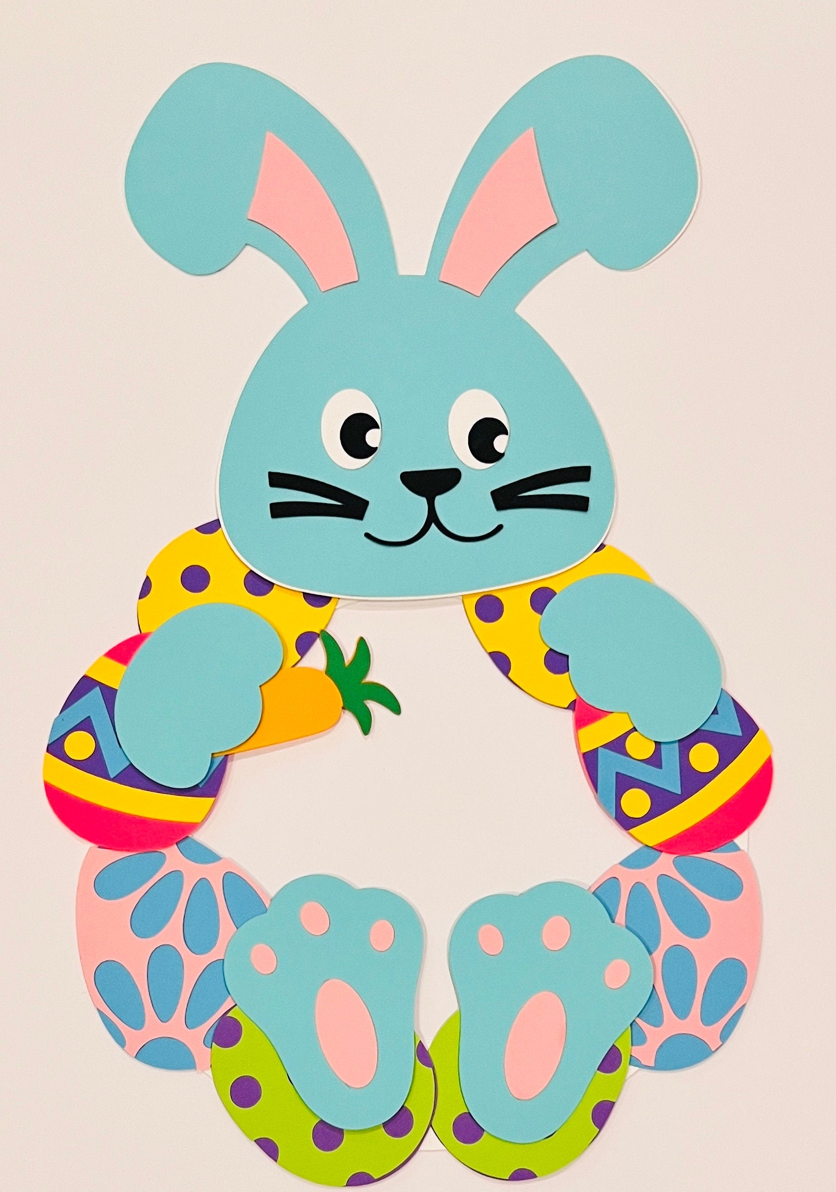 Easter Bunny Wreath Kit| Kids Paper Craft Kit
