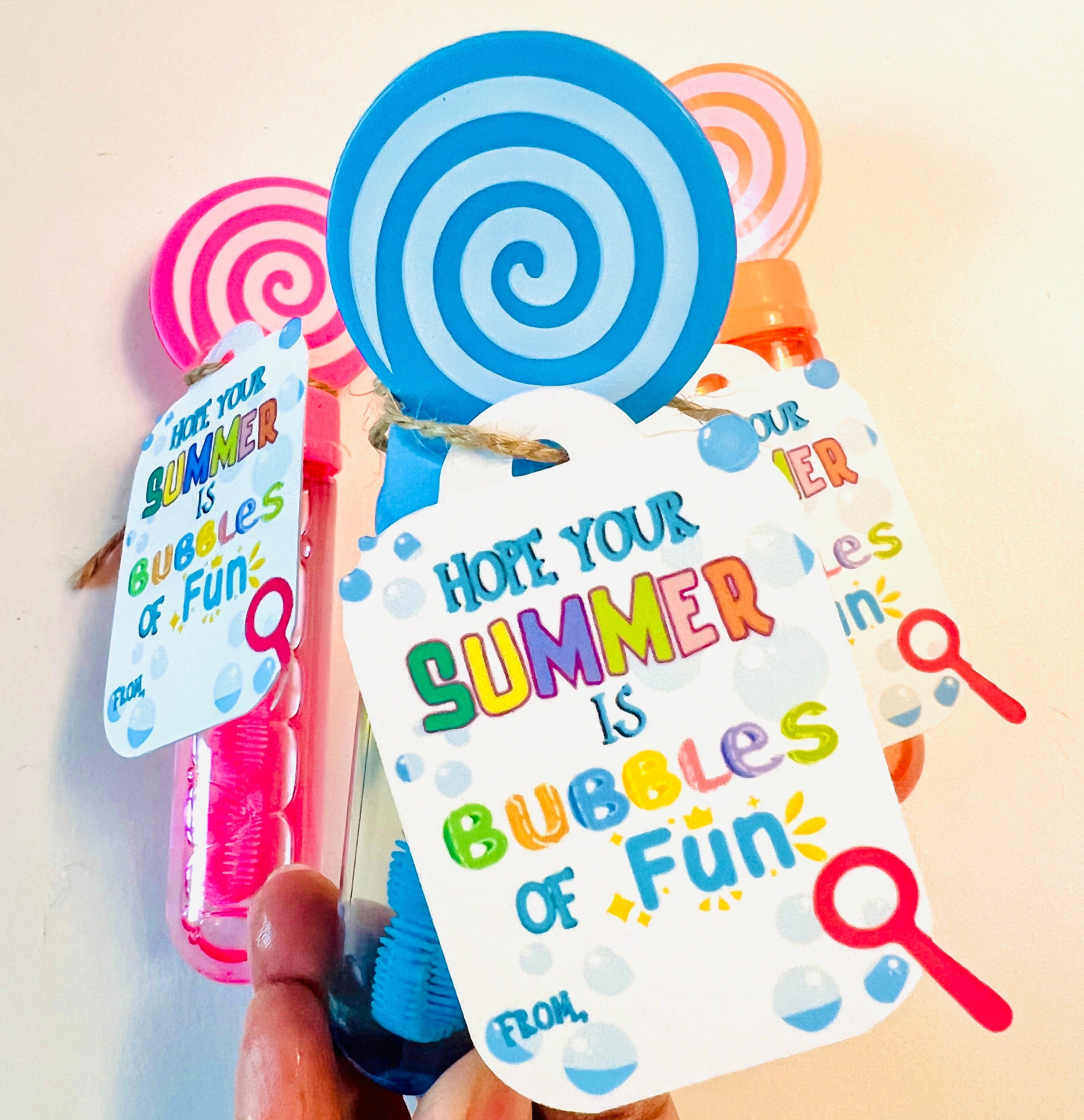 Summer End Of School Year Bubble favors| Last day of School Class gifts