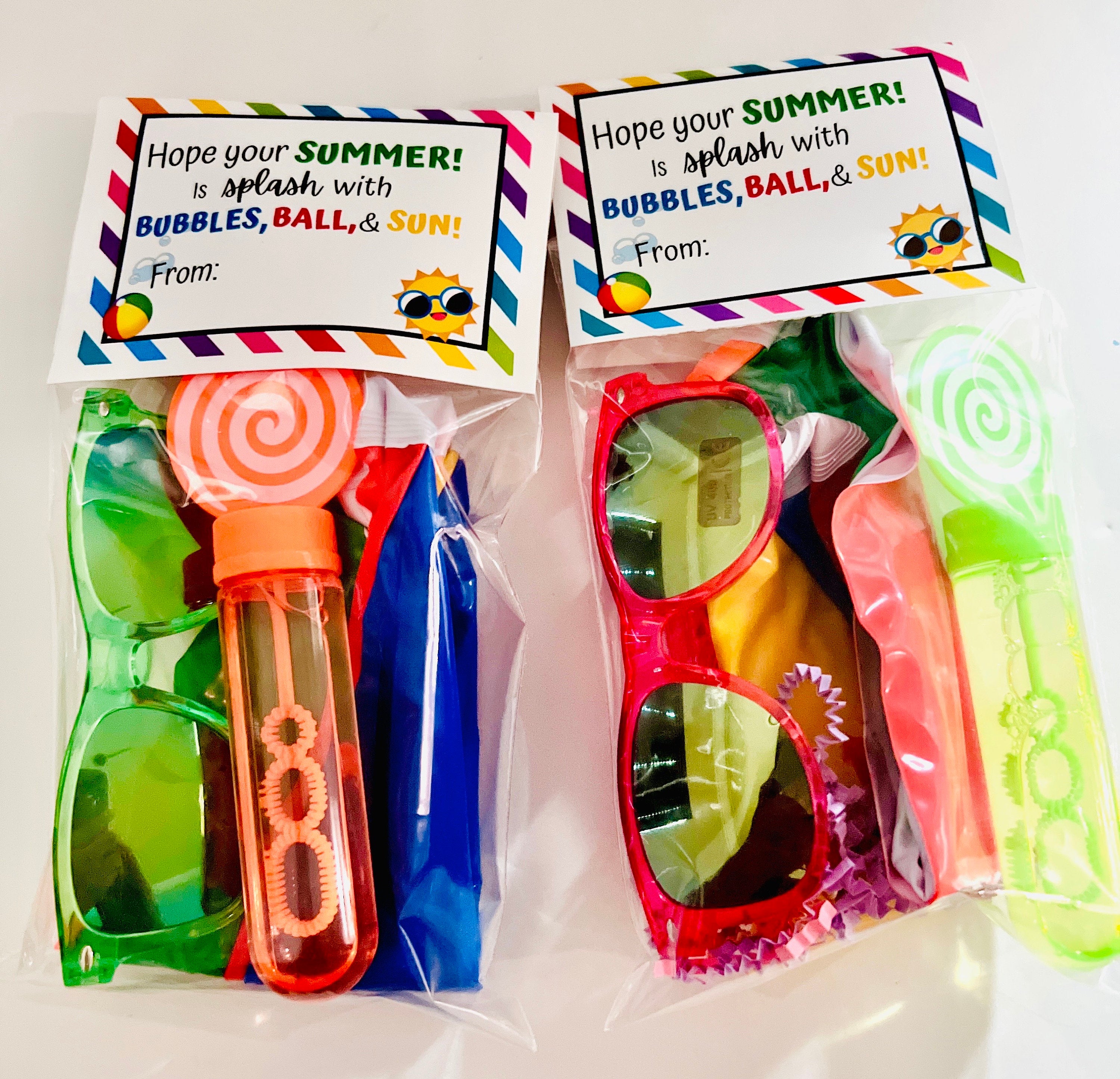 End of School year favors/ Summer Party favors/ Last day of school gifts
