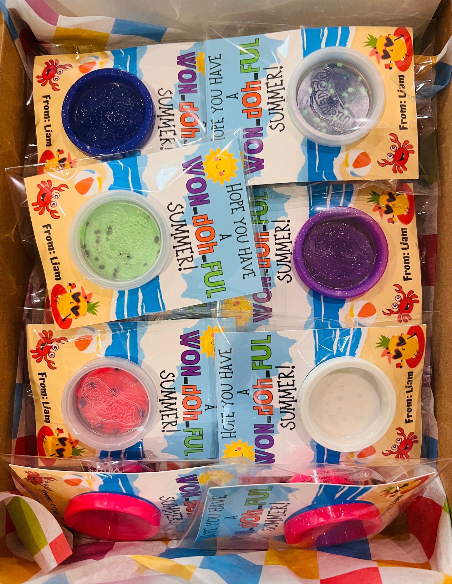 End Of School Year Playdoh favors| Summer Party Favors