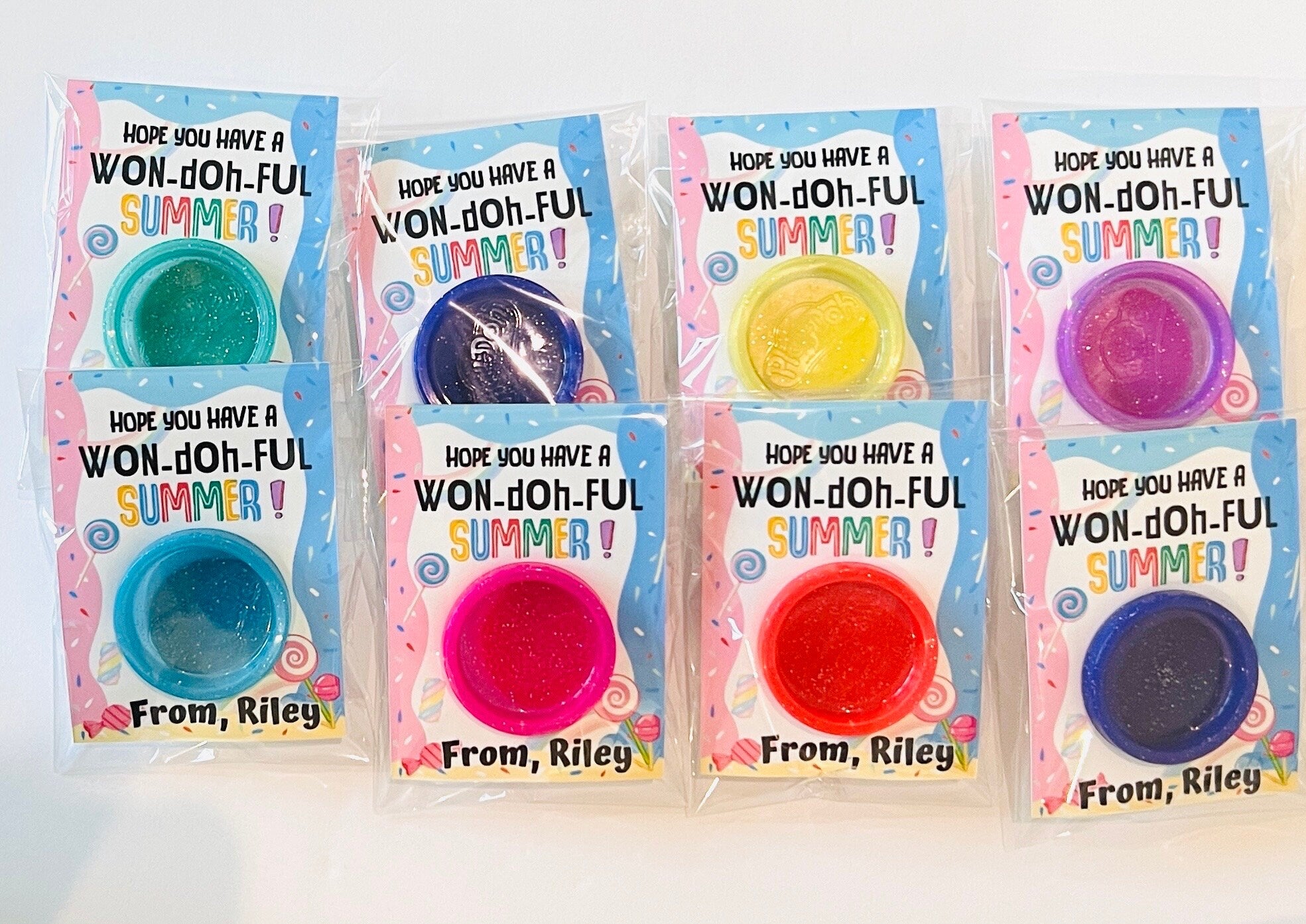 End Of School Year Playdoh favors| Summer Party Favors