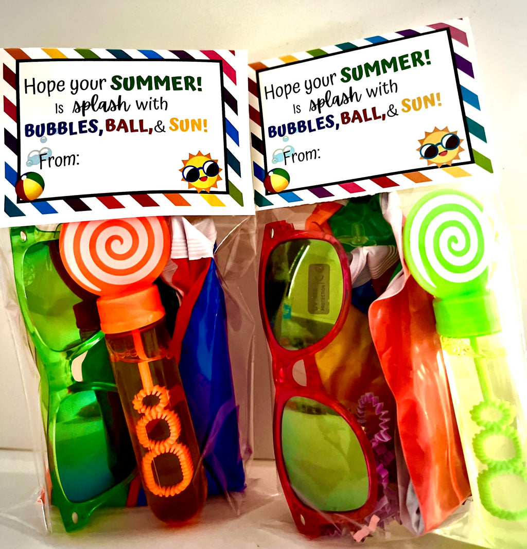 End of School year favors/ Summer Party favors/ Last day of school gifts