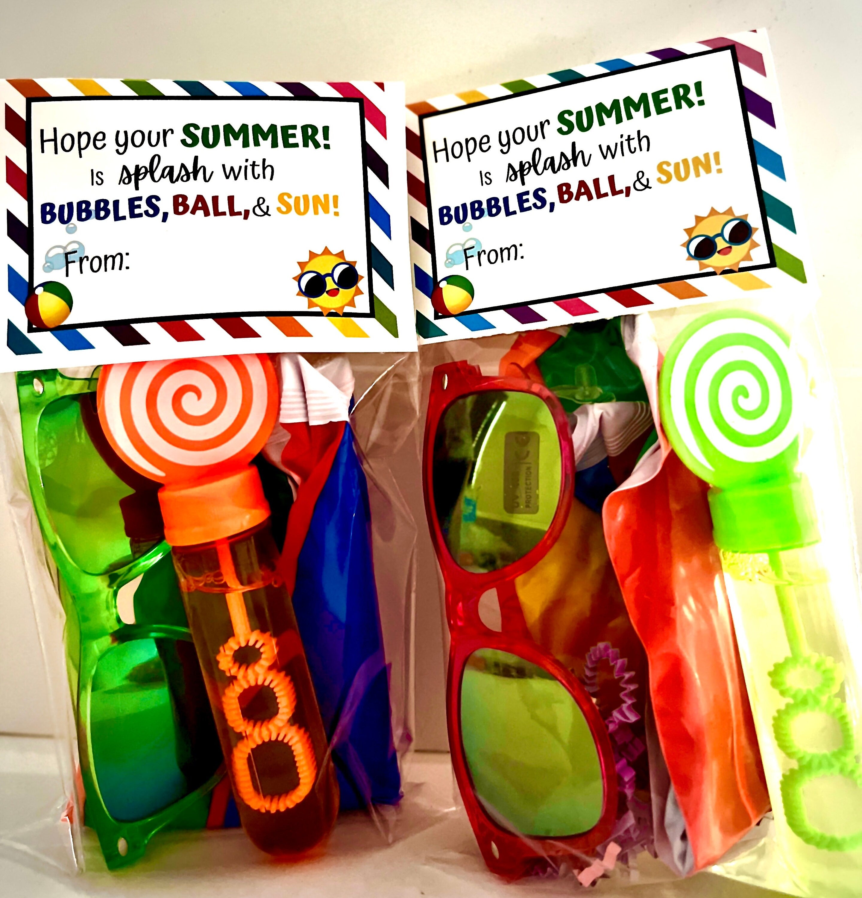 End of School year favors/ Summer Party favors/ Last day of school gifts
