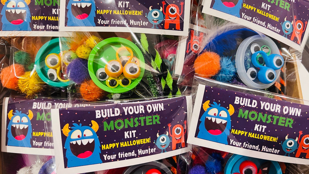 Halloween MONSTER Kit| Build Your Own Monster| Halloween Classroom Treat Favor