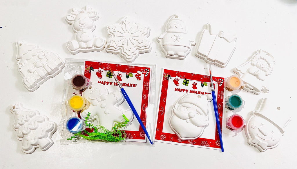 Christmas ornaments paint favors/ paint your own Christmas ornaments