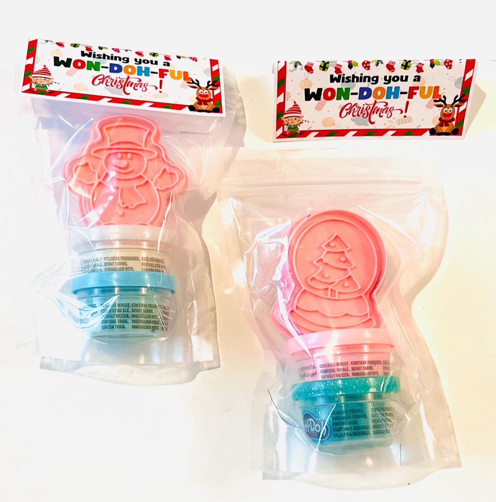 Christmas playdoh favors/ Christmas party favors