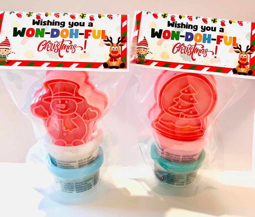 Christmas playdoh favors/ Christmas party favors