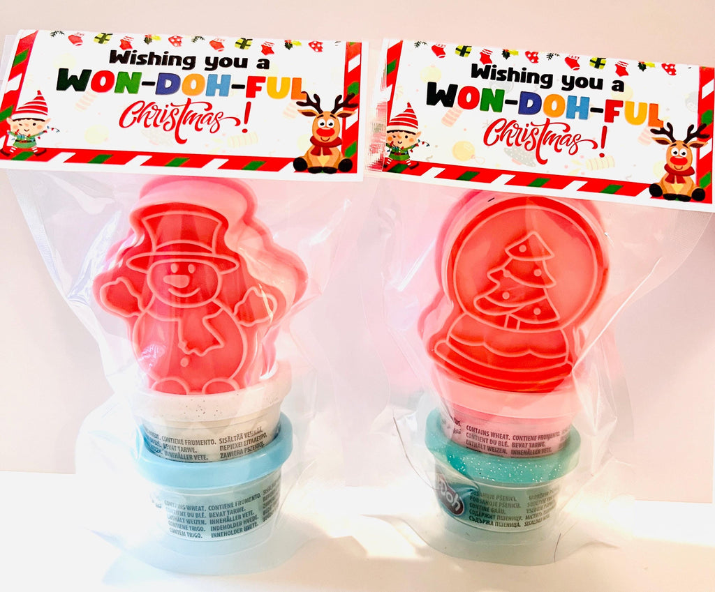 Christmas playdoh favors/ Christmas party favors