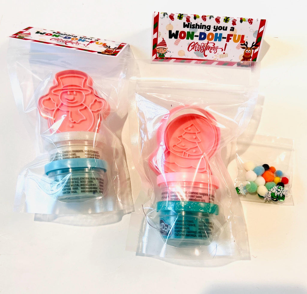 Christmas playdoh favors/ Christmas party favors