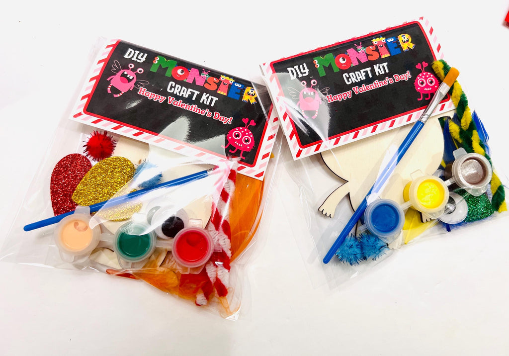 LOVE MONSTER Paint kit/ Valentine Favors/ Valentine class favors