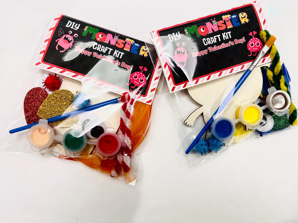 LOVE MONSTER Paint kit/ Valentine Favors/ Valentine class favors